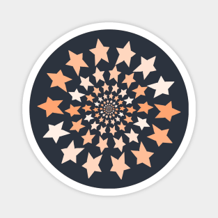 Ever Decreasing Circles Peach Fuzz Star Graphic Magnet